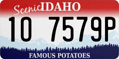 ID license plate 1O7579P
