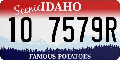 ID license plate 1O7579R