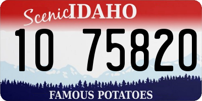 ID license plate 1O7582O