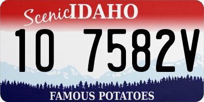 ID license plate 1O7582V