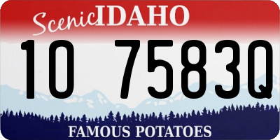 ID license plate 1O7583Q