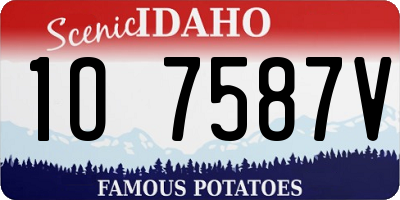 ID license plate 1O7587V