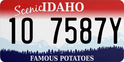 ID license plate 1O7587Y