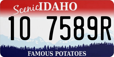 ID license plate 1O7589R