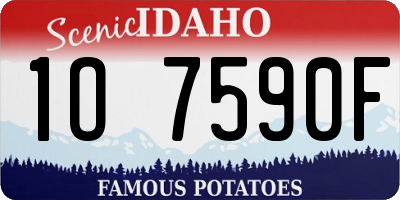 ID license plate 1O7590F