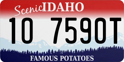 ID license plate 1O7590T