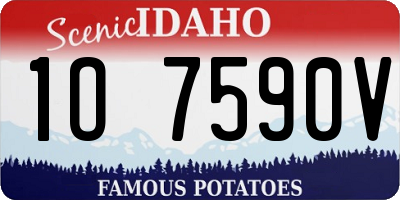 ID license plate 1O7590V