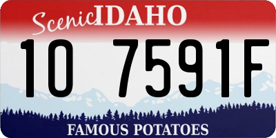 ID license plate 1O7591F