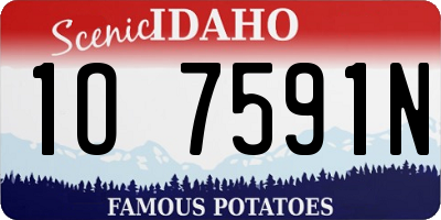 ID license plate 1O7591N