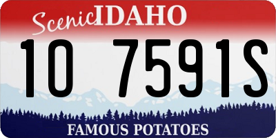 ID license plate 1O7591S