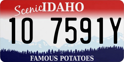 ID license plate 1O7591Y