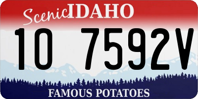 ID license plate 1O7592V