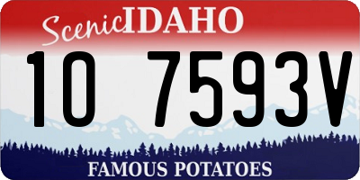 ID license plate 1O7593V