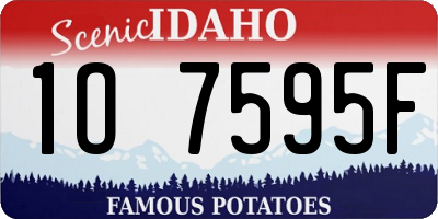 ID license plate 1O7595F