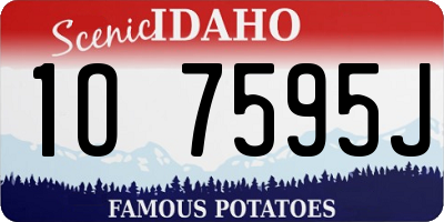 ID license plate 1O7595J