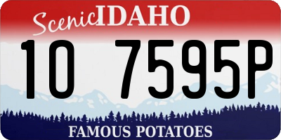 ID license plate 1O7595P