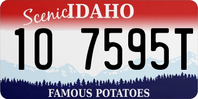 ID license plate 1O7595T