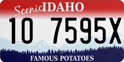ID license plate 1O7595X