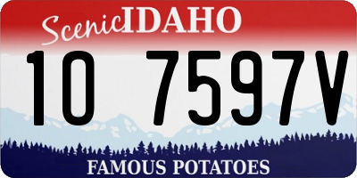 ID license plate 1O7597V