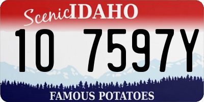 ID license plate 1O7597Y