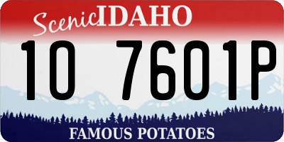 ID license plate 1O7601P