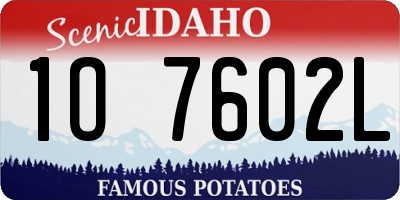ID license plate 1O7602L