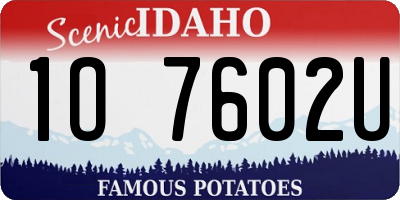 ID license plate 1O7602U