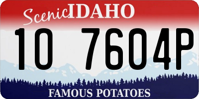 ID license plate 1O7604P