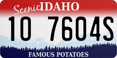 ID license plate 1O7604S