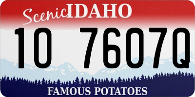 ID license plate 1O7607Q