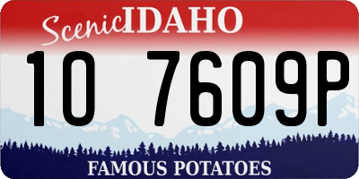 ID license plate 1O7609P