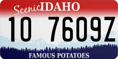 ID license plate 1O7609Z