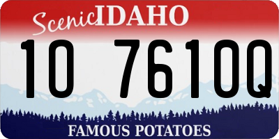 ID license plate 1O7610Q