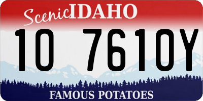 ID license plate 1O7610Y