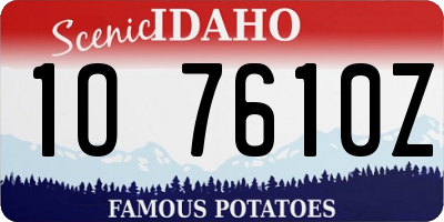 ID license plate 1O7610Z