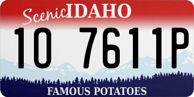 ID license plate 1O7611P