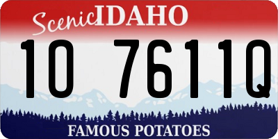 ID license plate 1O7611Q