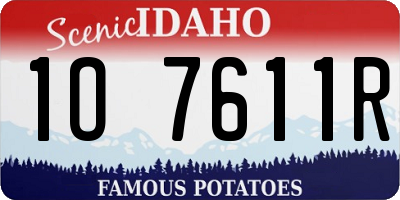 ID license plate 1O7611R