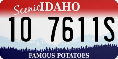 ID license plate 1O7611S
