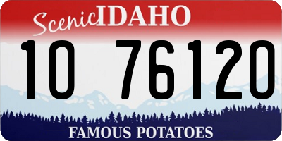 ID license plate 1O7612O