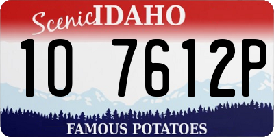 ID license plate 1O7612P