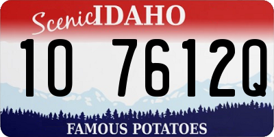 ID license plate 1O7612Q