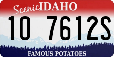 ID license plate 1O7612S