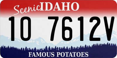 ID license plate 1O7612V