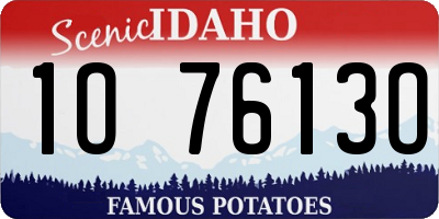 ID license plate 1O7613O