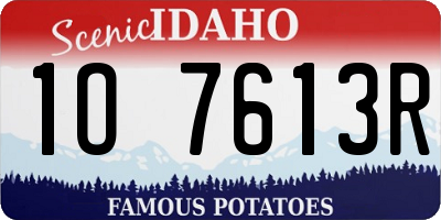 ID license plate 1O7613R