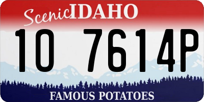 ID license plate 1O7614P
