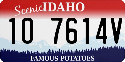 ID license plate 1O7614V