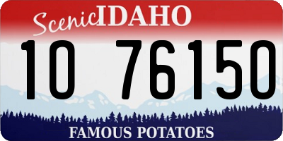 ID license plate 1O7615O