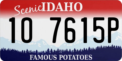 ID license plate 1O7615P